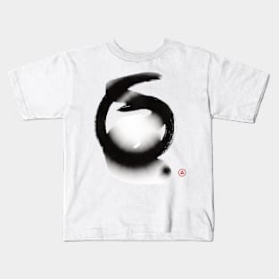 Zen Circle in Wet Ink Hitsuzendo Kids T-Shirt